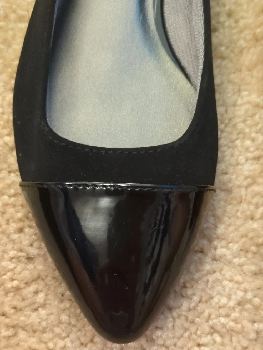 Life Stride Black Pointed Toe Slip-On Flats